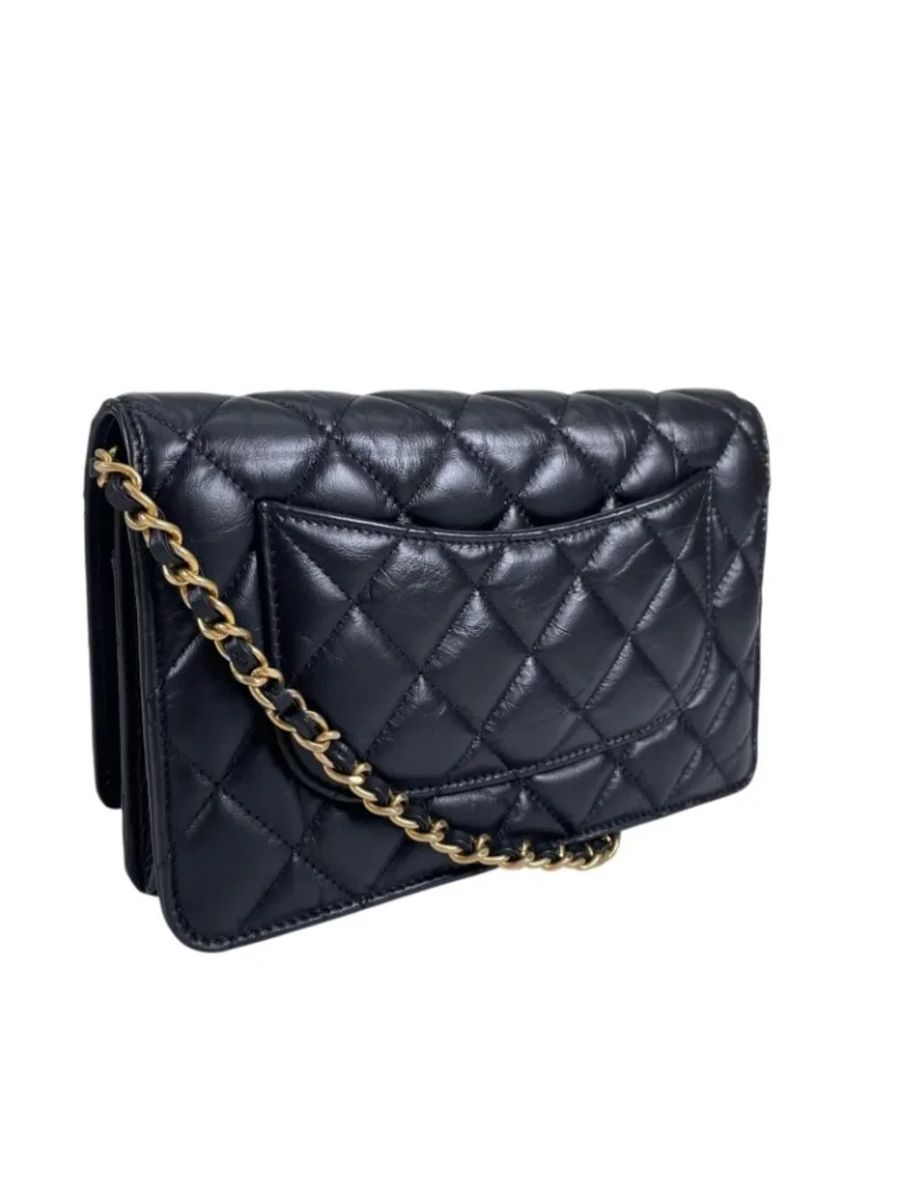 Chanel 2.55 Quilted Icon Charm Embroidery Chain Wallet Shoulder Bag Calfskin